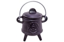 Triquetra Cast Iron Cauldron w/ Lid – 4.5"