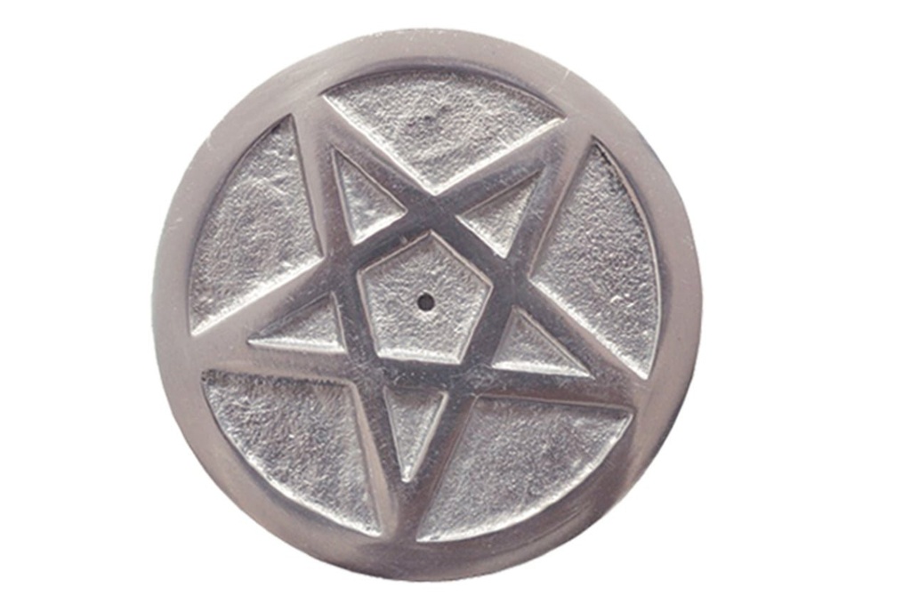 [91730] Pentacle Aluminum Incense Burner – 3.5"