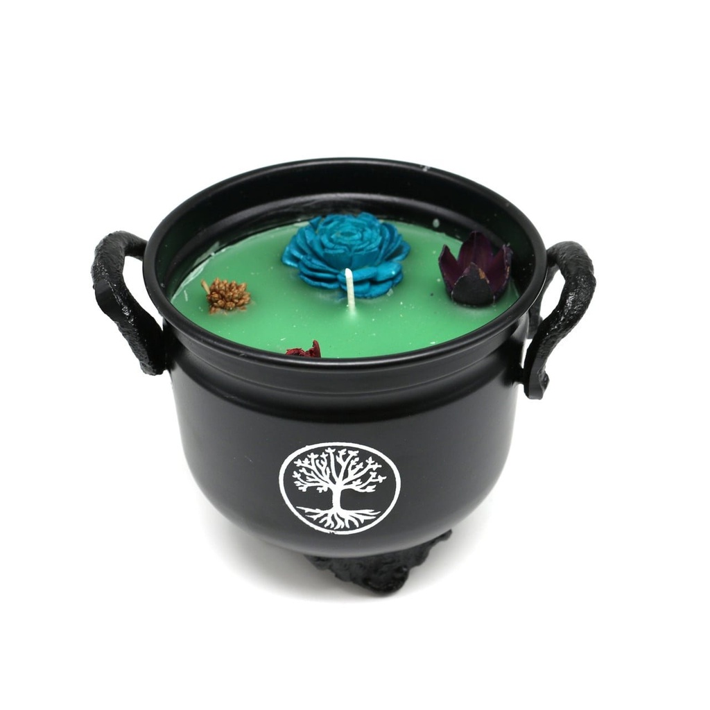 [14044] Amber Patchouli Tree of Life Cauldron Candle – 11.5 oz