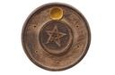 Pentacle Mango Wood Disc Incense Burner – 4"