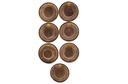 7 Chakras Mango Wood Disc Incense Cone Burner Set – 4" / Set of 7