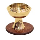 Pentagram Brass Screen Charcoal Burner w/ Coaster – 3"