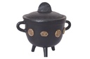 7 Chakras Cast Iron Cauldron w/ Lid – 4.5"