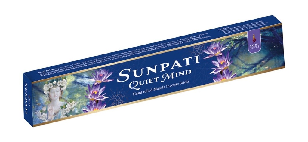 Soul Sticks Sunpati Quiet Mind Masala Incense Sticks – 15g / 12-Pack Box