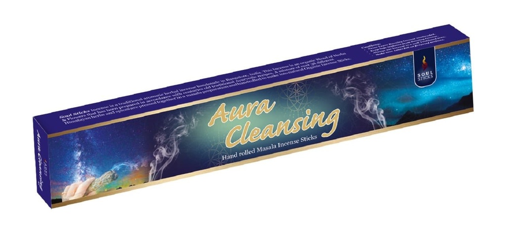 Soul Sticks Aura Cleansing Masala Incense Sticks – 15g / 12-Pack Box