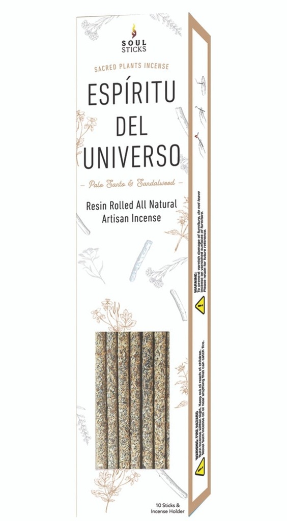 [91821] Espiritu del Universo Palo Santo & Sandalwood Artisan Incense Sticks