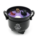 Lavender Hamsa Hand Cauldron Candle – 11.5 oz