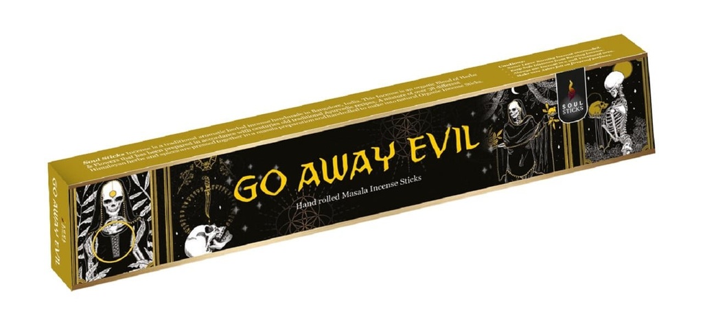 Soul Sticks Go Away Evil Masala Incense Sticks – 15g / 12-Pack Box