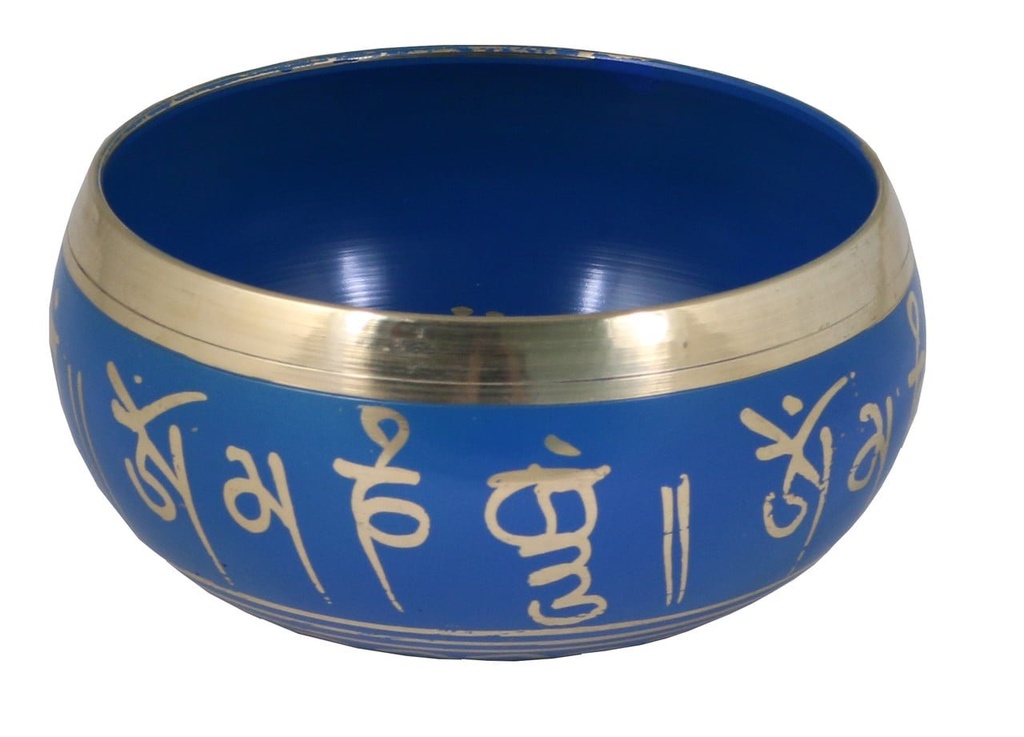 [91884] 4.25" Blue Hand of Hamsa Tibetan Singing Bowl