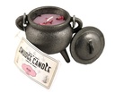 Rose Cast Iron Cauldron Smudge Candle – 4"