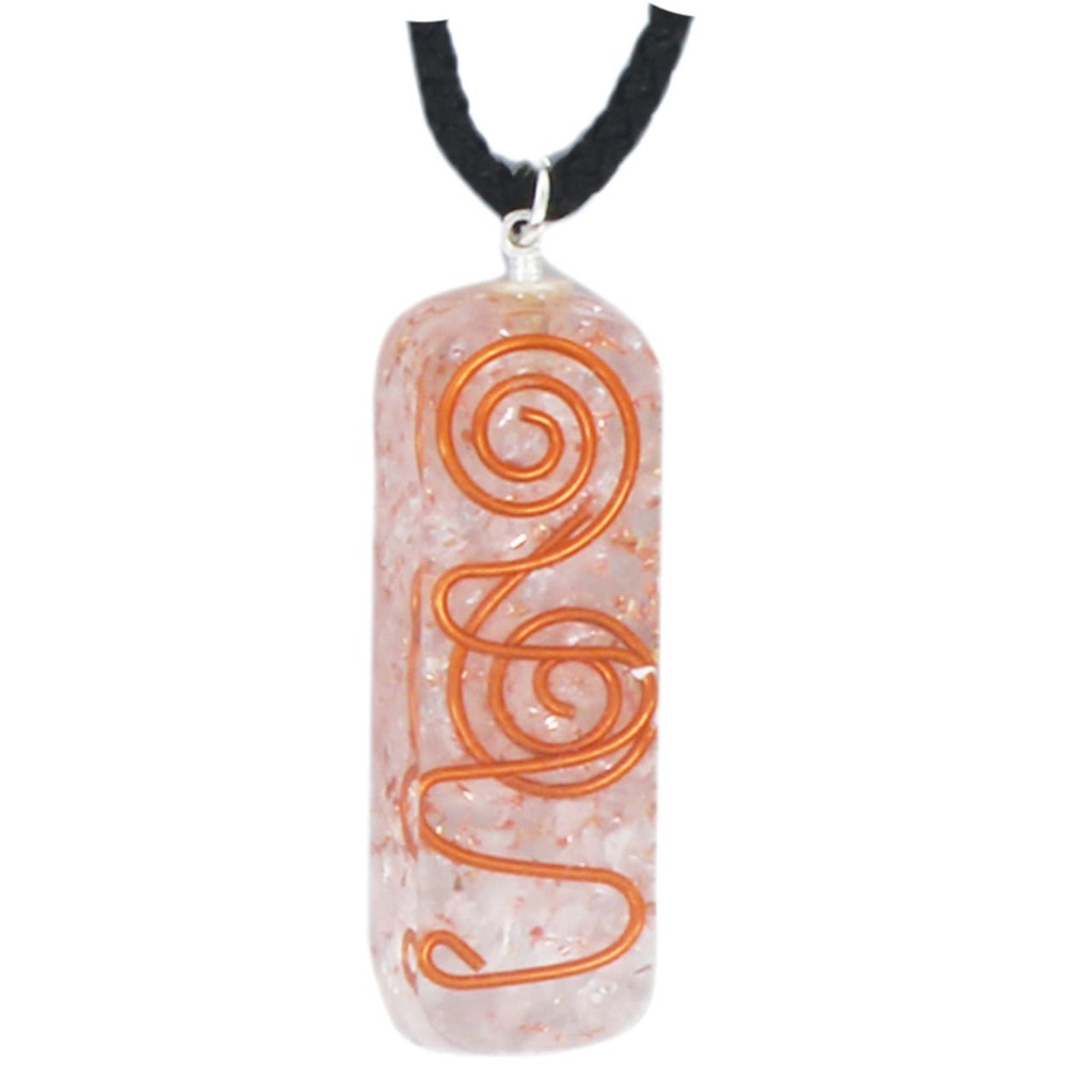 Rose Quartz Orgonite Crystal Necklace – 4.5cm