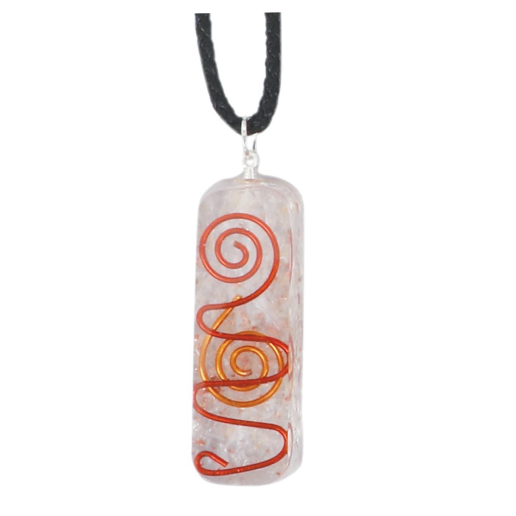 Clear Quartz Orgonite Crystal Necklace – 4.5cm