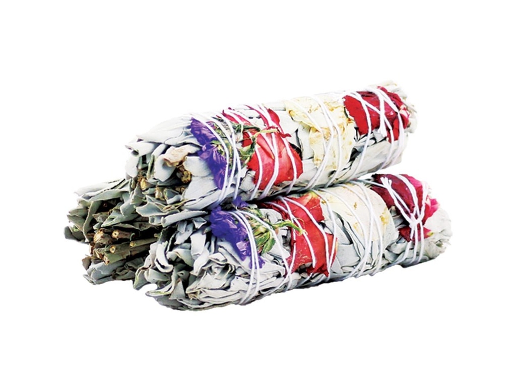 6" Morning Glory White Sage Smudge Stick
