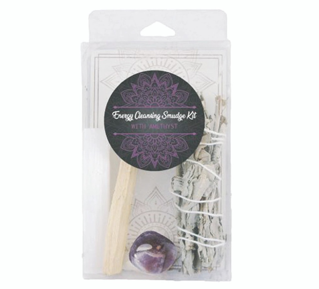 Energy Cleansing Smudge Kit w/ Amethyst