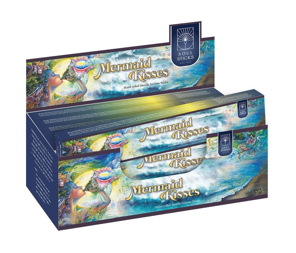 Soul Sticks Mermaid Kisses Masala Incense Sticks – 15g / 12-Pack Box