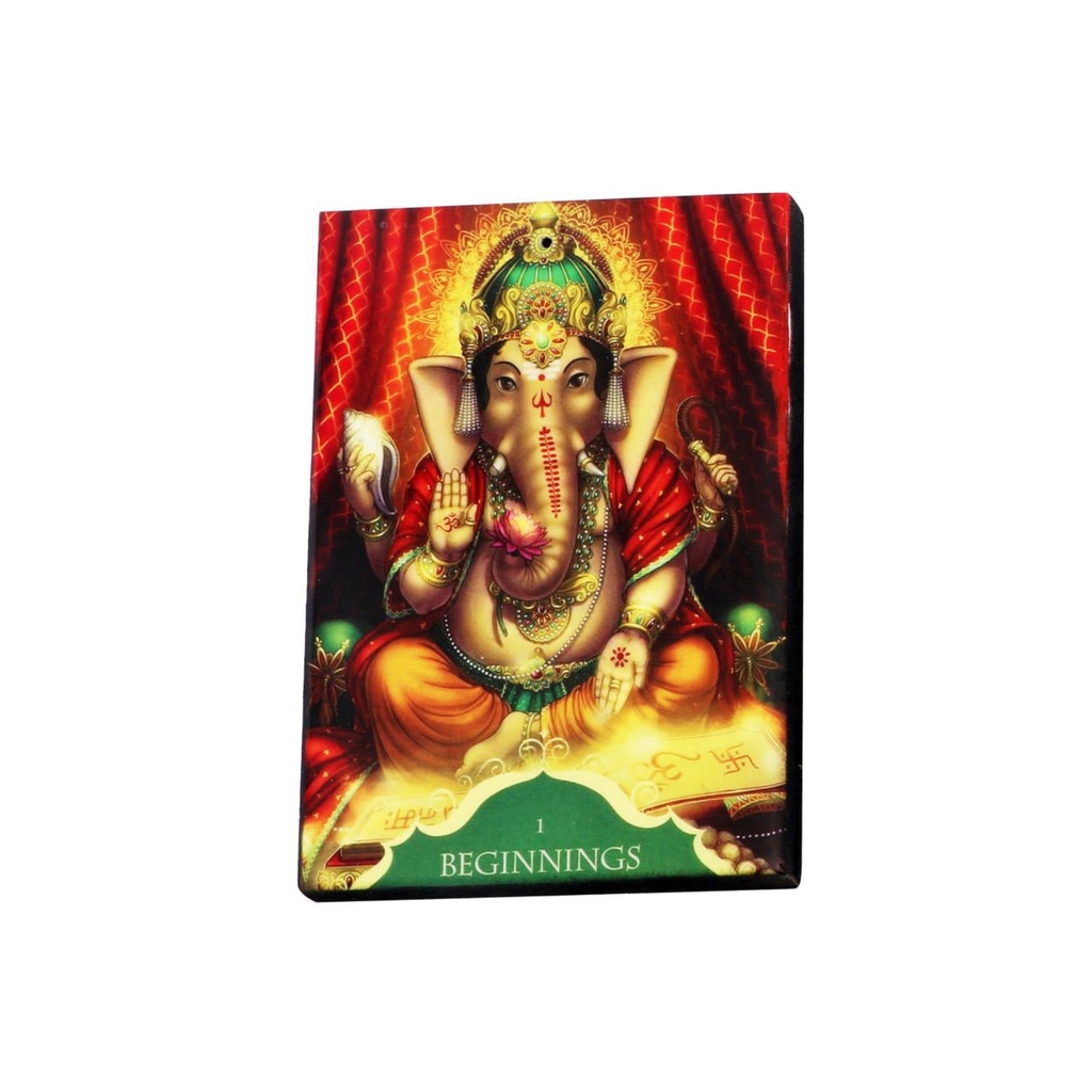 [92106] Ganesha Wooden Incense Ashcatcher – 3.5" x 5"