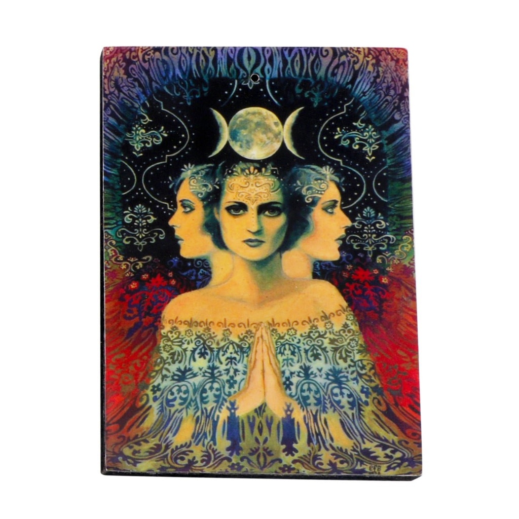 [92108] Moon Goddess Wooden Incense Ashcatcher – 3.5" x 5"