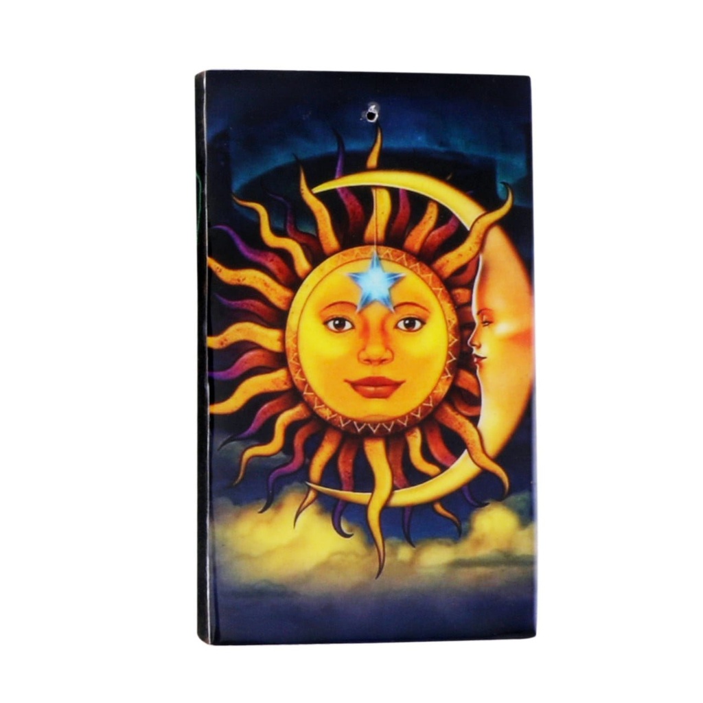 [92113] Sun & Moon Wooden Incense Ashcatcher – 3.5" x 5"