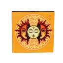 Sun & Moon Wooden Incense Ashcatcher – 4" x 4"
