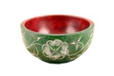 Red/Green Om Soapstone Smudge Bowl – 4"