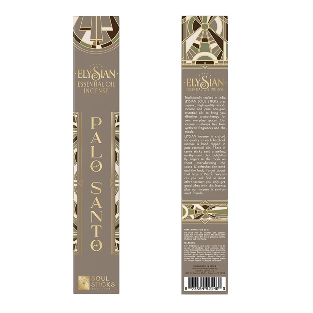 [92146] Elysian Palo Santo Essential Oil Incense Sticks