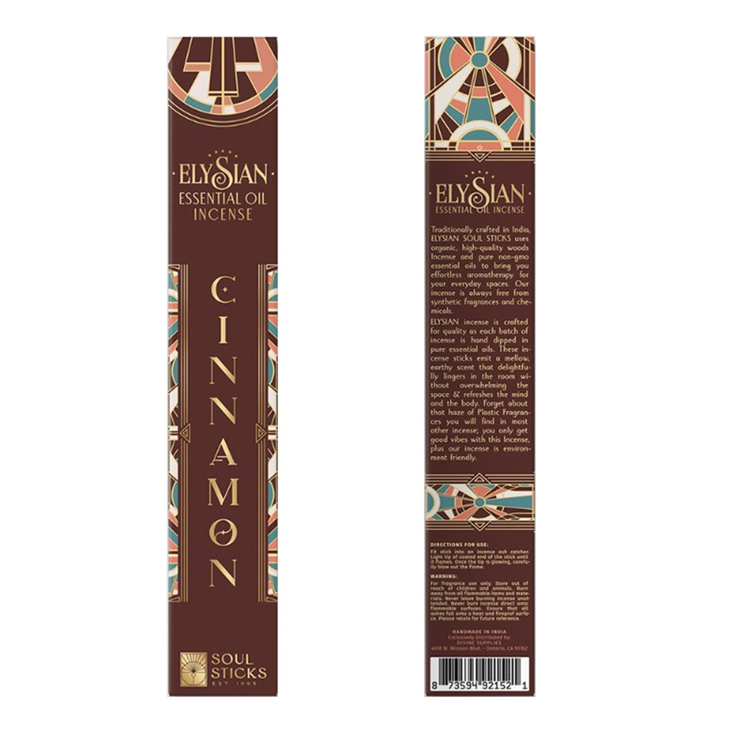 [92152] Elysian Cinnamon Essential Oil Incense Sticks