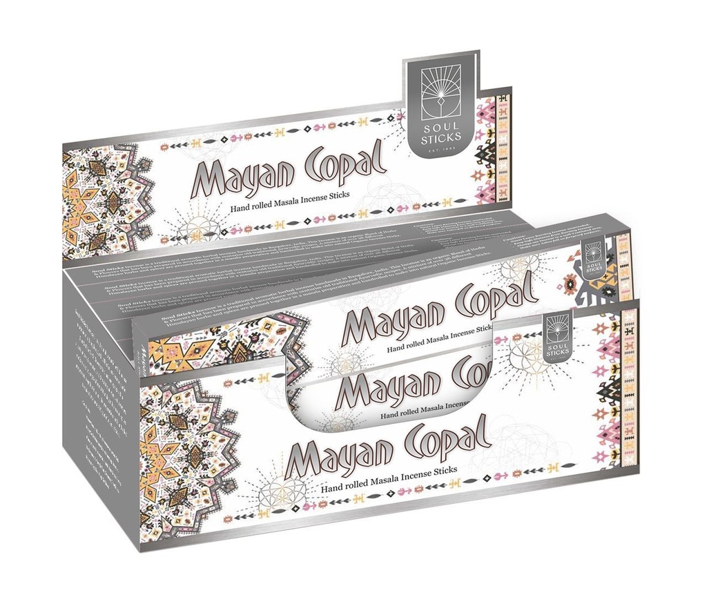 Soul Sticks Mayan Copal Masala Incense Sticks – 15g / 12-Pack Box
