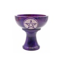 Purple Pentacle Soapstone Smudge Bowl w/ Stand – 4"