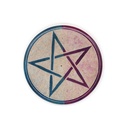 Turquoise/Purple Pentacle Soapstone Incense Burner – 4"