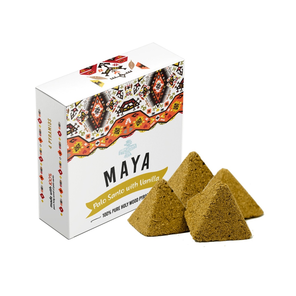 [92209] Maya Palo Santo w/ Vanilla Incense Pyramids – 4 pcs