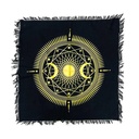 Golden Triple Moon Altar Cloth Tapestry – 18" x 18"