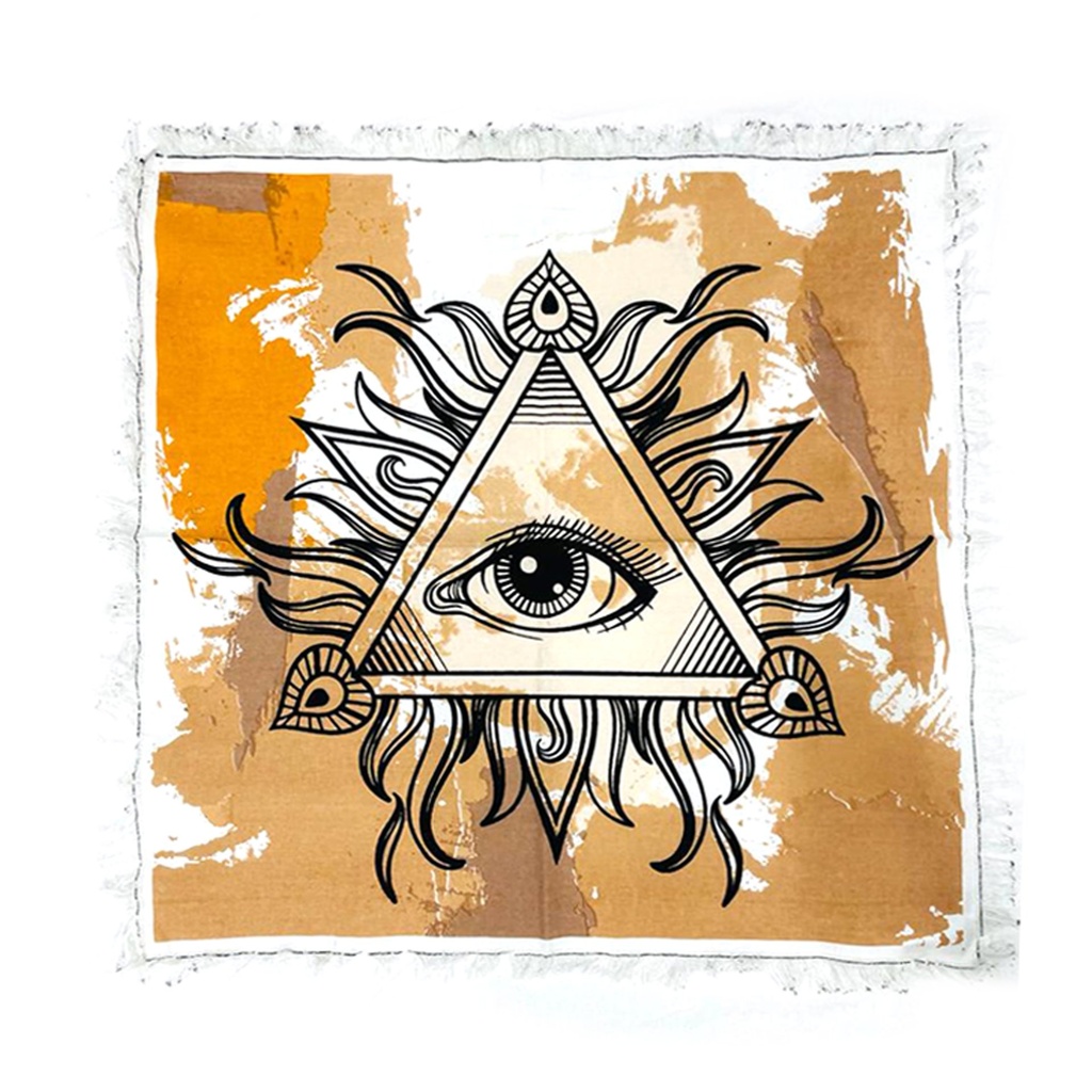 Evil Eye Meditation Altar Cloth Tapestry – 18" x 18"