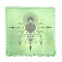 Geometric Triple Moon Altar Cloth Tapestry – 18" x 18"