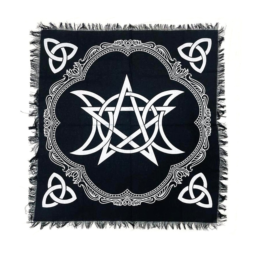 Triple Moon Altar Cloth Tapestry – 18" x 18"
