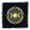 Golden Triple Moon Altar Cloth Tapestry – 24" x 24"