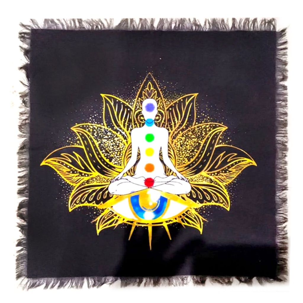Chakra Meditation Altar Cloth Tapestry – 24" x 24"