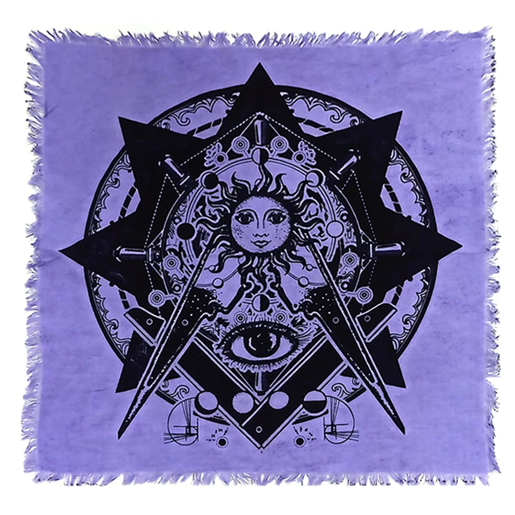 Evil Eye Sun Altar Cloth Tapestry – 24" x 24"