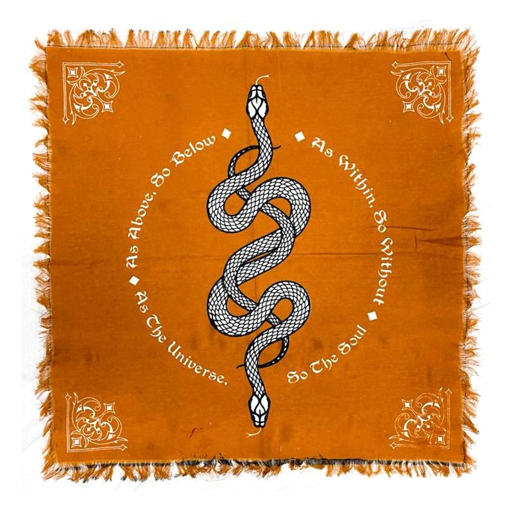 Serpent Altar Cloth Tapestry – 24" x 24"