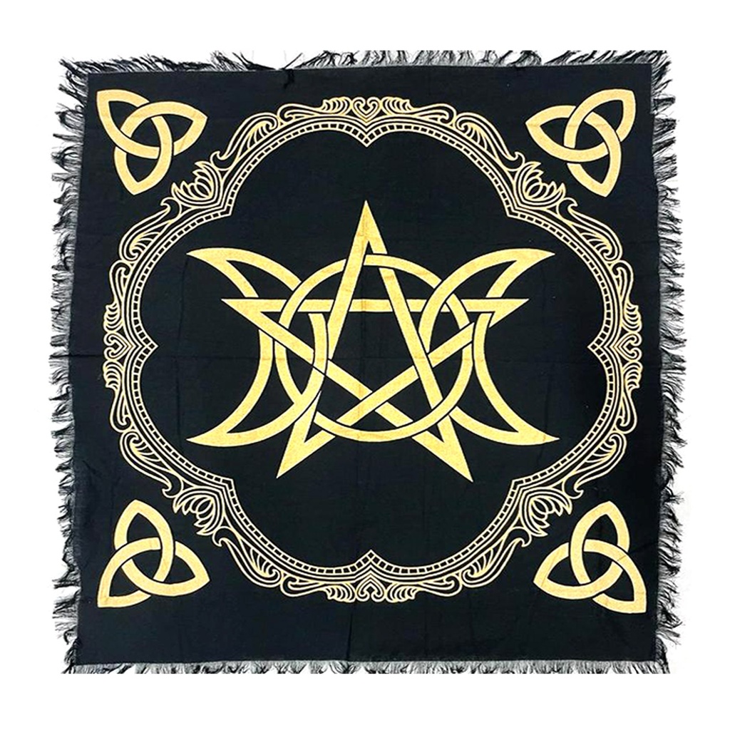 Triple Moon Altar Cloth Tapestry – 24" x 24"