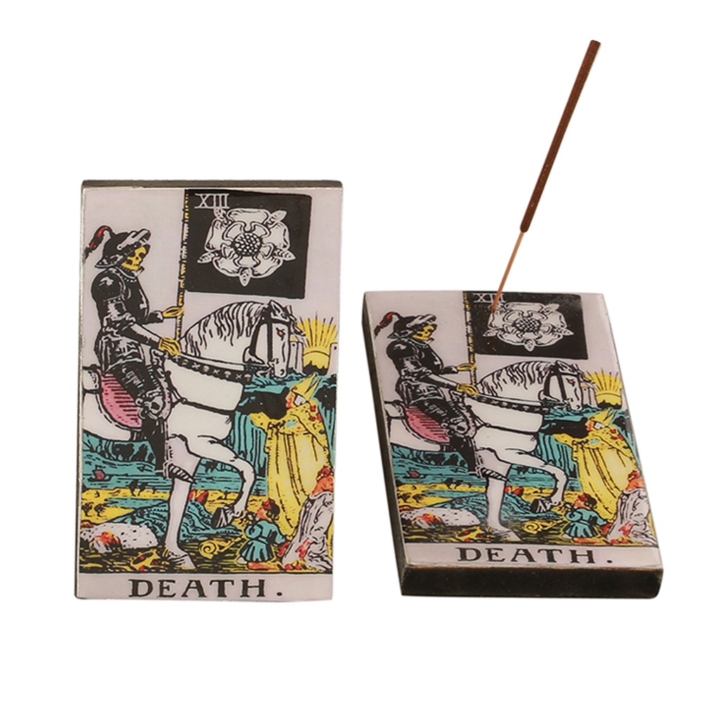 [94031] Death Tarot Card Wooden Ash Catcher – 3" x 5"