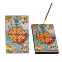 Wheel of Fortune Tarot Card Wooden Ash Catcher – 3" x 5"