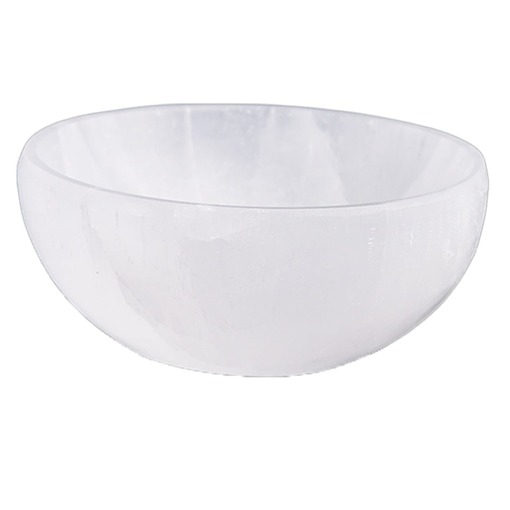 [94115] Round Selenite Smudge Bowl – 4"