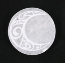 Moon Round Selenite Incense Burner – 3"
