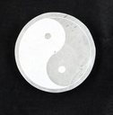 Yin Yang Round Selenite Incense Burner – 3"