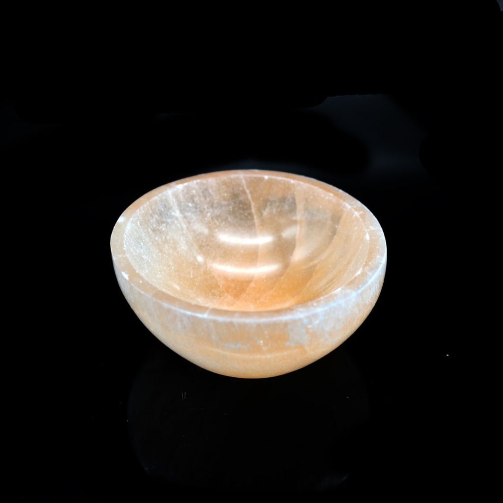 [94139] Orange Selenite Smudge Bowl – 3"