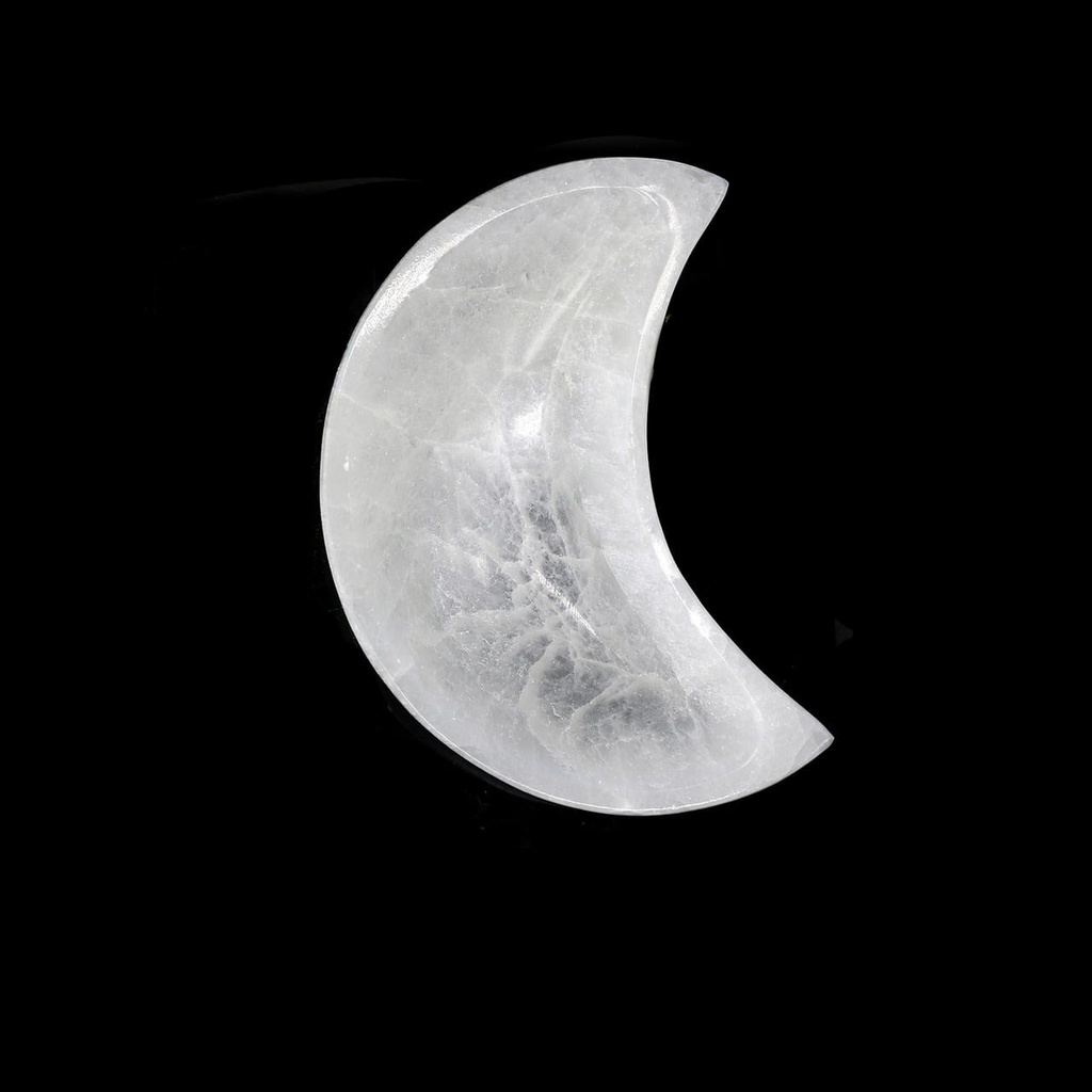 [94141] Moon Selenite Smudge Bowl – 6"