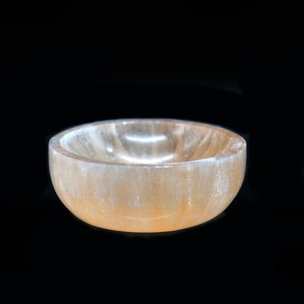 [94145] Orange Selenite Smudge Bowl – 4"