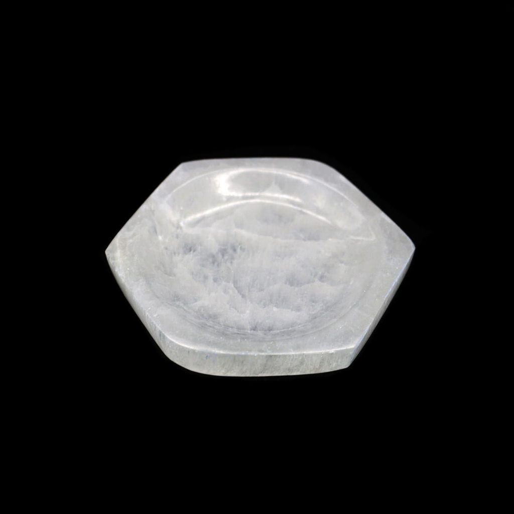 Hexagonal Selenite Charging Plate – 4"