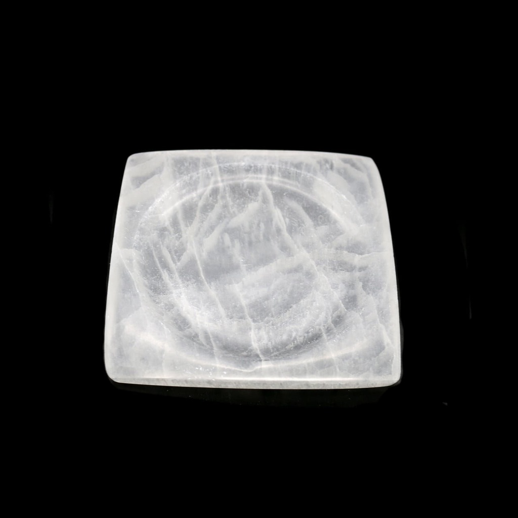Square Selenite Charging Plate – 4"