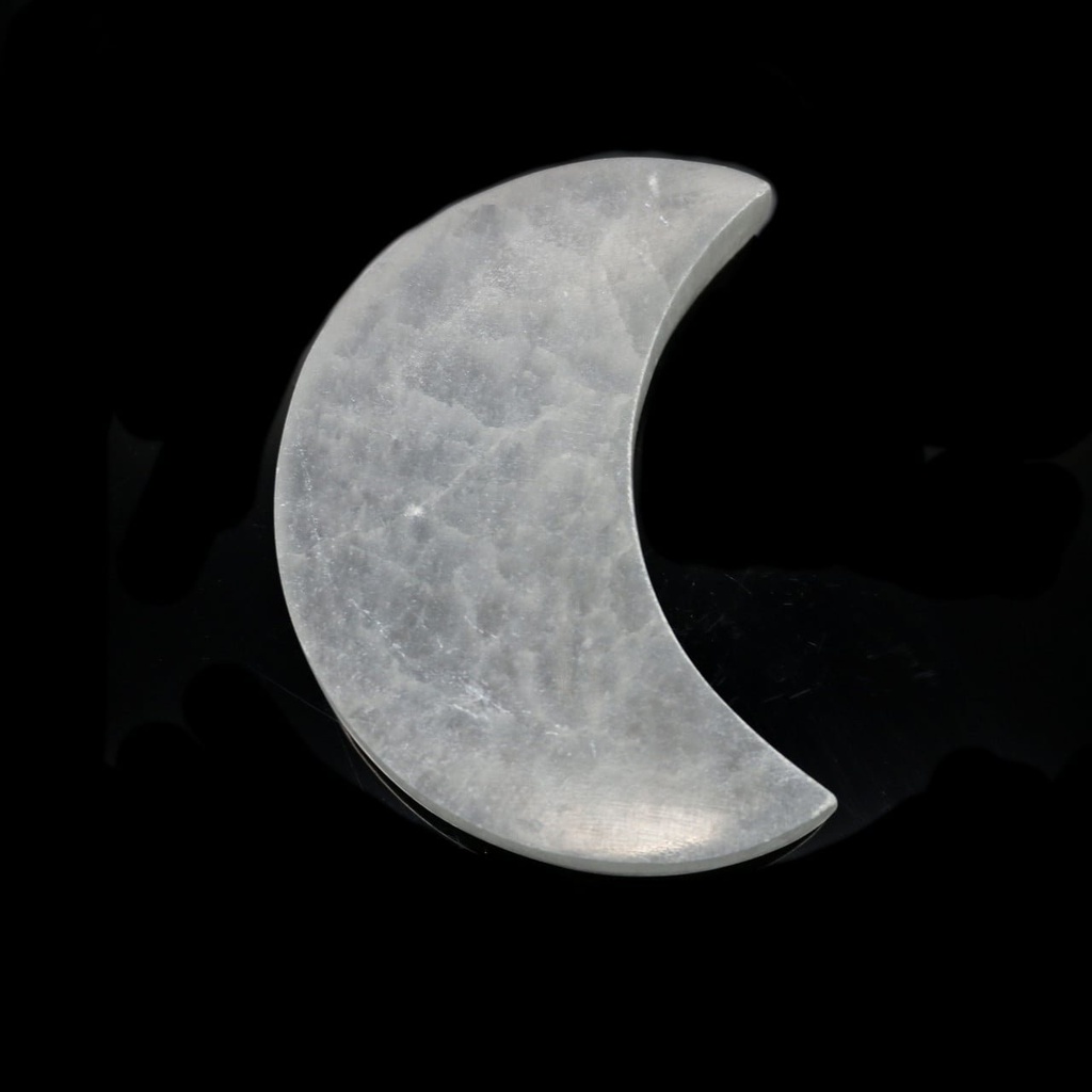 Moon Selenite Charging Plate – 6"
